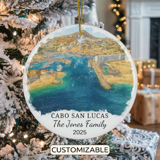 Personlig Cabo San Lucas Ornament, Mexiko Julgransprydnad Keramik