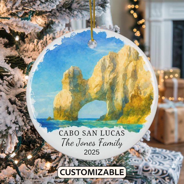 Personlig Cabo San Lucas Ornament, Mexiko Julgransprydnad Keramik (Skapare uppladdad)