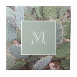 Personlig Cactus ceramic tile Kakelplatta