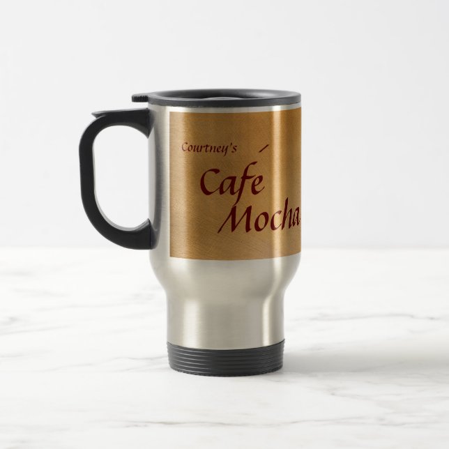Personlig Cafe Mocha Copper Resemugg (Vänster)