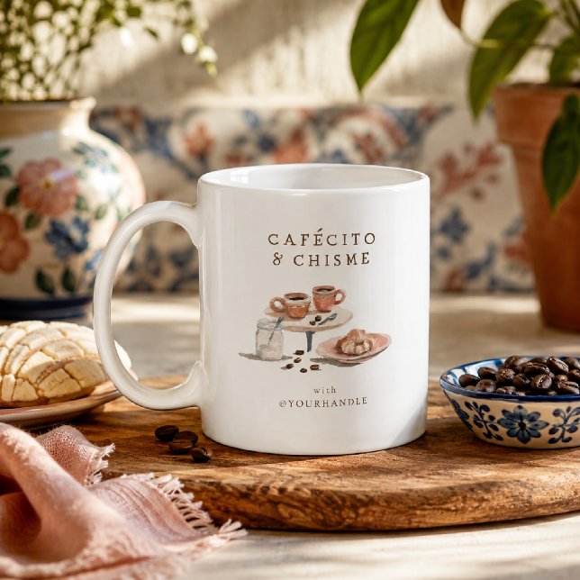 Personlig Cafecito & Chisme-kaffemugg Kaffemugg (Skapare uppladdad)