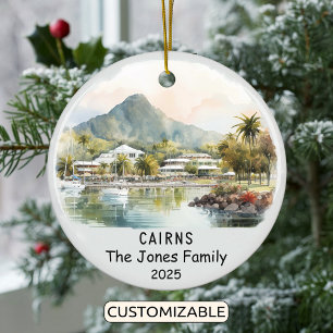Personlig Cairns Ornament, Australien Julgransprydnad Keramik
