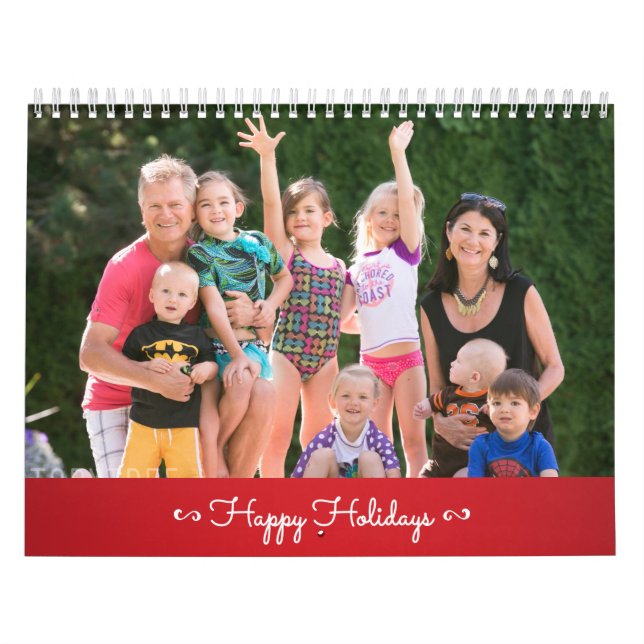 Personlig Calendar Red Glad helg Kalender (Omslag)