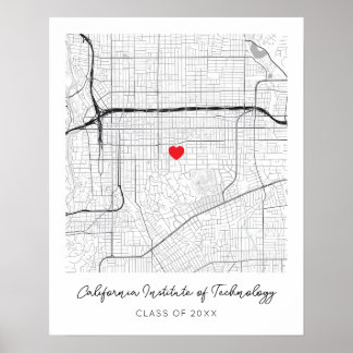 Personlig California Institute of Technolog karta Poster