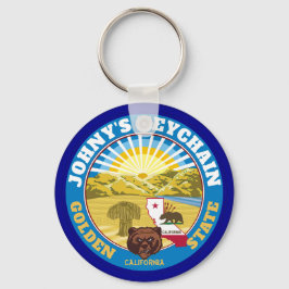 Personlig California Keychain Nyckelring