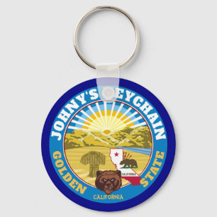 Personlig California Keychain Nyckelring