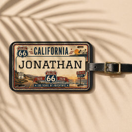 Personlig California Route 66-design Bagagebricka