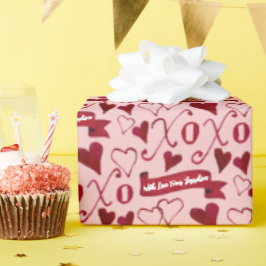 Personlig Calligraphy Boho Valentine Day XOXO Presentpapper