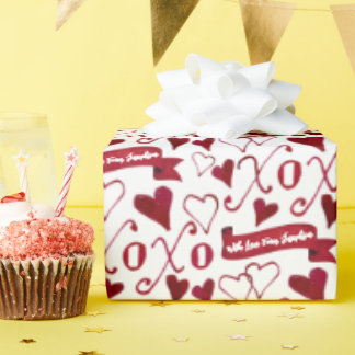 Personlig Calligraphy Boho Valentine Day XOXO Presentpapper