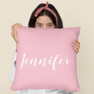 Personlig Calligraphy Jennifer Namn Design Rosa Kudde
