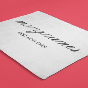 Personlig Calligraphy Namn - Bästa Mamman Någonsin Fleecefilt