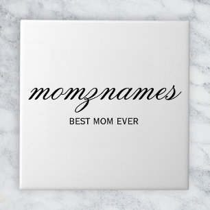 Personlig Calligraphy Namn för Bästa Mamman Någons Kakelplatta
