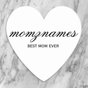Personlig Calligraphy Namn för Bästa Mamman Någons Underlägg Papper
