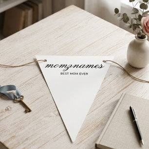 Personlig Calligraphy Namn för Bästa Mamman Någons Vimplar