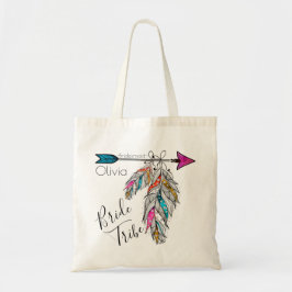 Personlig Calligraphy Native Bride Tribe Arrow Tygkasse