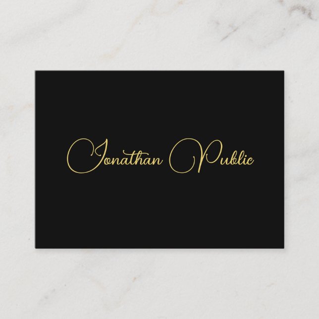 Personlig Calligraphy-skriptmall Namn Visitkort (Framsida)