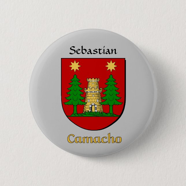 Personlig Camacho Historical Shield Knapp (Framsida)