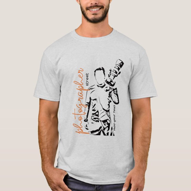 Personlig Camera Lens Photography T-Shirt (Framsida)