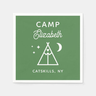 Personlig Camp Bachelorette Flanell Pappersservett