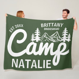 Personlig Camp Bachelorette Party Bridesmaids Fleecefilt
