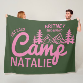 Personlig Camp Bachelorette Party Bridesmaids Fleecefilt
