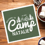 Personlig Camp Bachelorette Party Bridesmaids Pappersservett<br><div class="desc">Ställ in perfekten bord för ditt Camp Bachelorette Party med Personligen Bridesmaids Napkins, designad för att fånga äventyr och vänskapens anda. Idealisk för en glammerad flykting, ger dessa anpassningsbar blöjor en elegans till vilden med roligtens anpassning som firar bruden och hennes besättning. Vare sig du planerar en "Vild i Skogen"...</div>