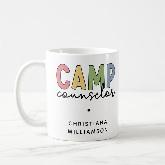 Personlig Camp Counselor Gifts Kaffemugg (Vänster)