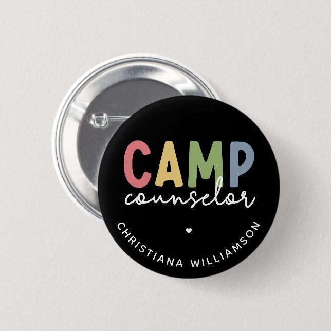 Personlig Camp Counselor Gifts Knapp (Framsida & baksida)
