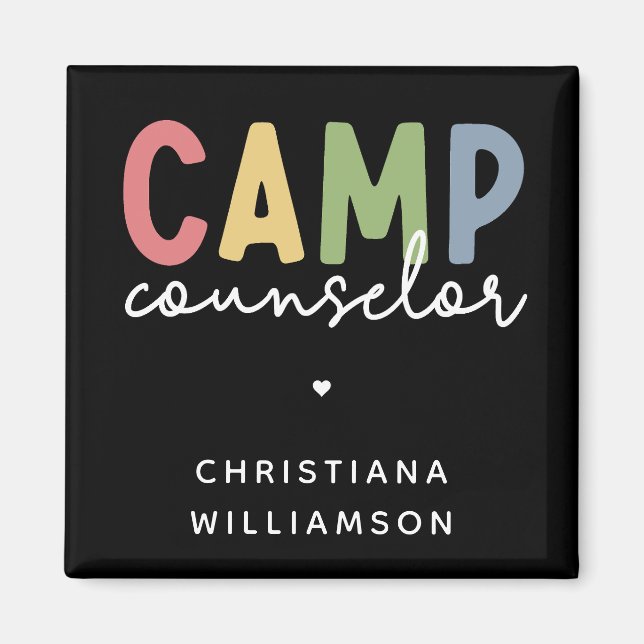 Personlig Camp Counselor Gifts Magnet (Framsidan)