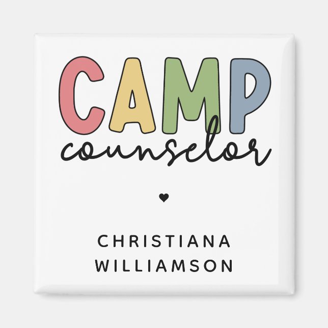 Personlig Camp Counselor Gifts Magnet (Framsidan)