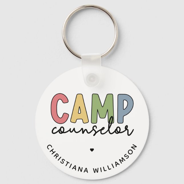 Personlig Camp Counselor Gifts Nyckelring (Framsida)
