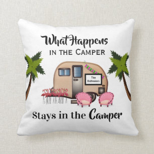 Personlig Camper/Flamingo Kudde