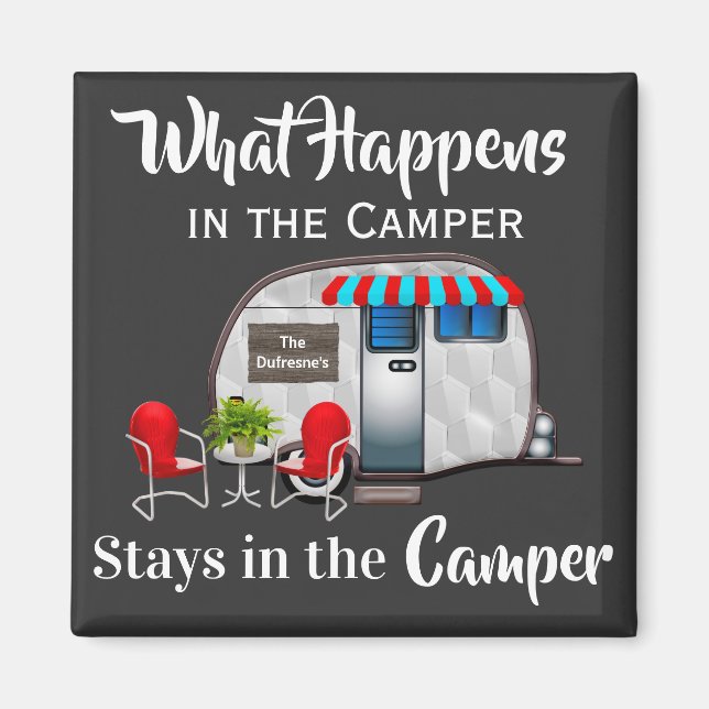 Personlig Camper Magnet (Framsidan)