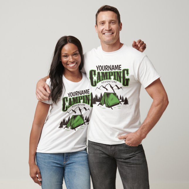 Personlig Camping Family Camp Resa Äventyr T Shirt (Unisex)