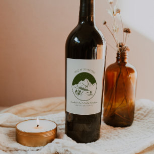 Personlig camping möhippa fest vinflaska etikett