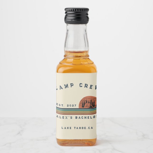 Personlig Campinghelg SvärmoParty Spritflaskor Etikett (Framsida)