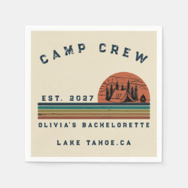 Personlig Campinghelg Systerfest Pappersservett