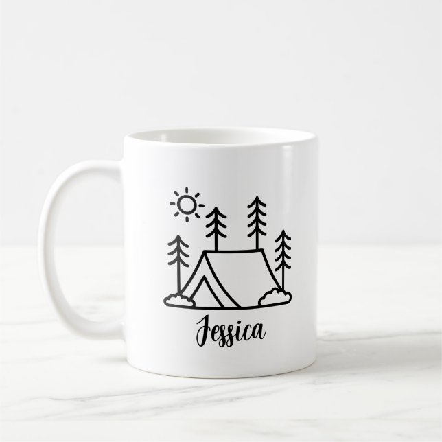 Personlig campingkopp, personlig lägereldskopp,  kaffemugg (Vänster)