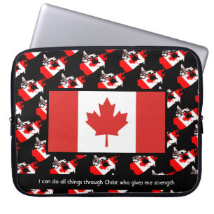 Personlig CANADA FLAGGA Laptop Fodral