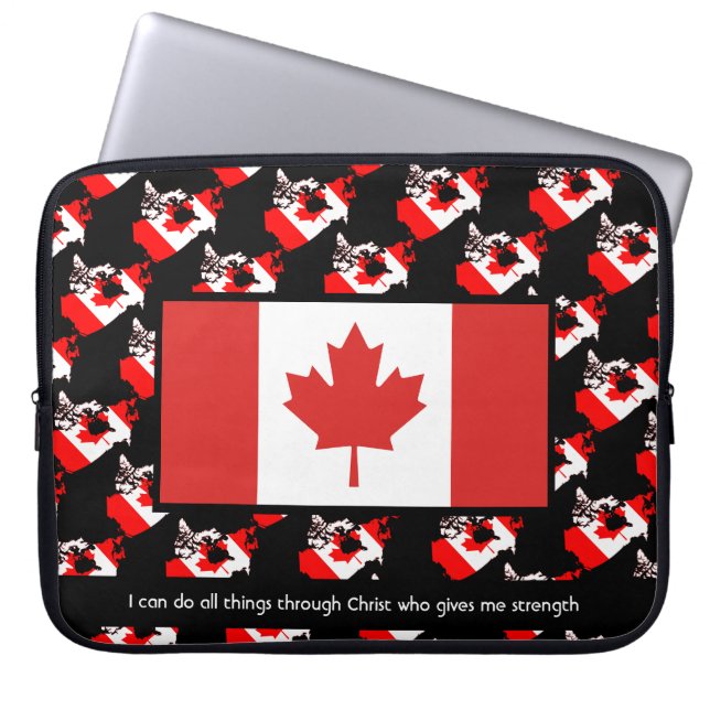 Personlig CANADA FLAGGA Laptop Fodral (Framsidan)