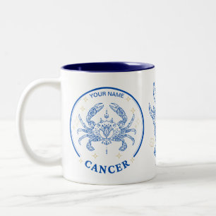 Personlig Cancer Zodiac 11 oz Två-Tonad Mugg