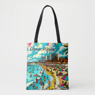 Personlig Cancun, Mexiko med pop Art Vibe Tygkasse