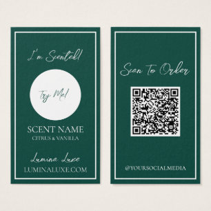 Personlig Candle Scent Emerald Sampler Card Visitkort