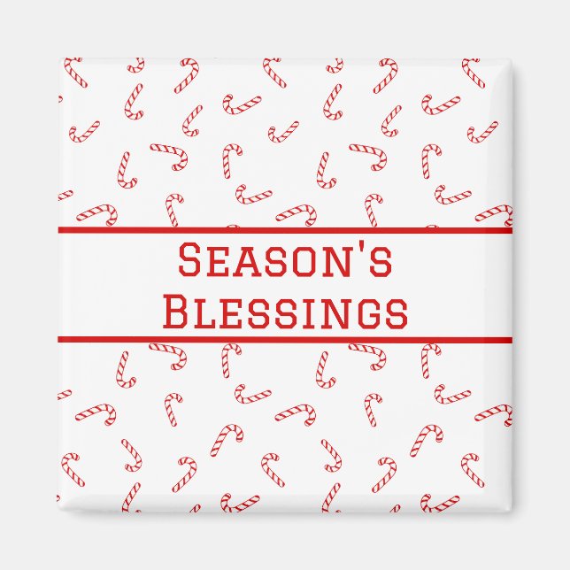 Personlig Candy cane jul Magnet (Framsidan)