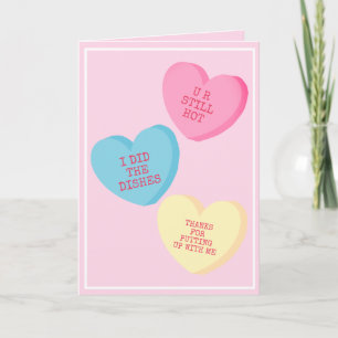 Personlig Candy Hearts Valentine Day Card Kort