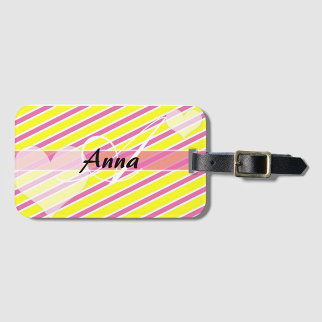 Personlig Candy Rand Bagagebricka (Framsida horisontal)
