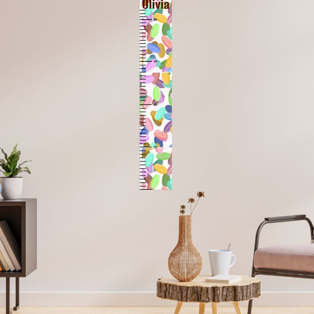 Personlig Candy Skriv ut Cute Baby Growth Chart Poster (Vardagsrum 3)