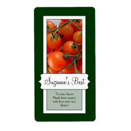 Personlig Canning Burk-etikett, Tomato Fraktsedel