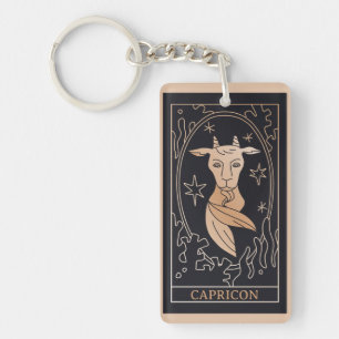 Personlig Capricorn Zodiac Sign Black Vinatge