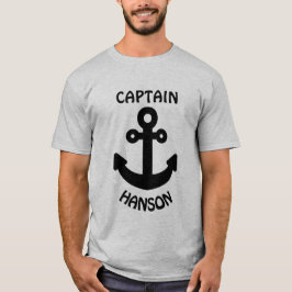 Personlig Captain Black Anchor Tee Shirt